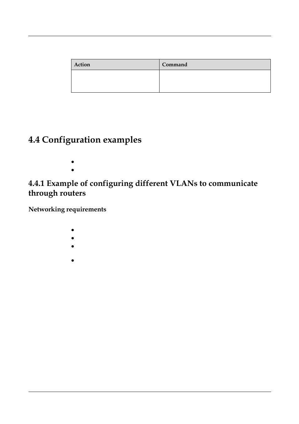 Communicate through routers, 4 configuration examples, Networking requirements | Panasonic NN46240-502 User Manual | Page 69 / 84