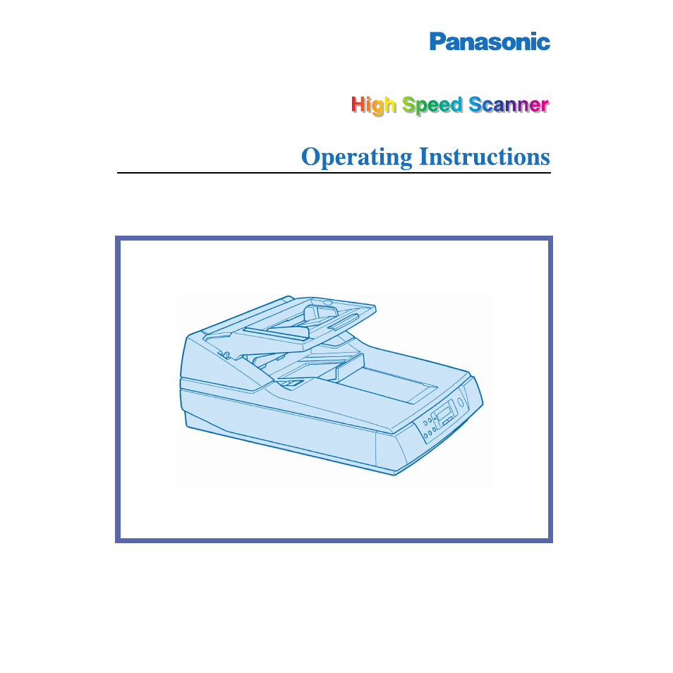 Panasonic KV-S6050W User Manual | 67 pages