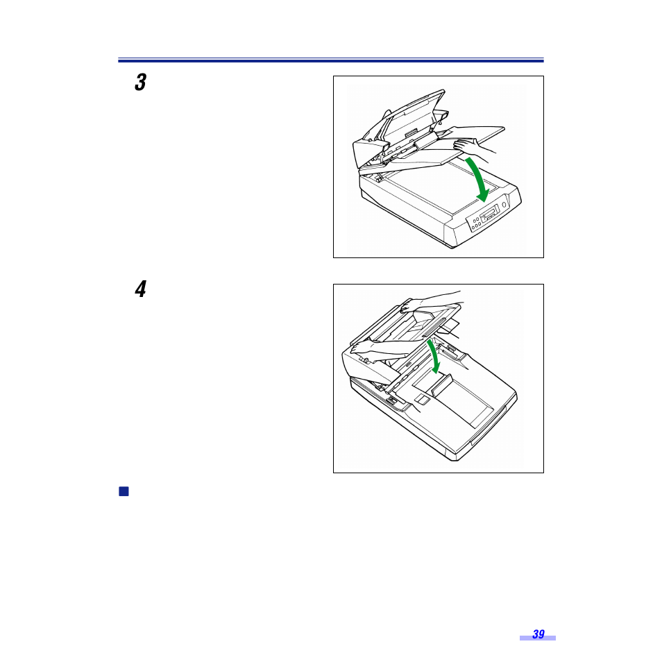 Scanning thick documents | Panasonic KV-S6050W User Manual | Page 39 / 67