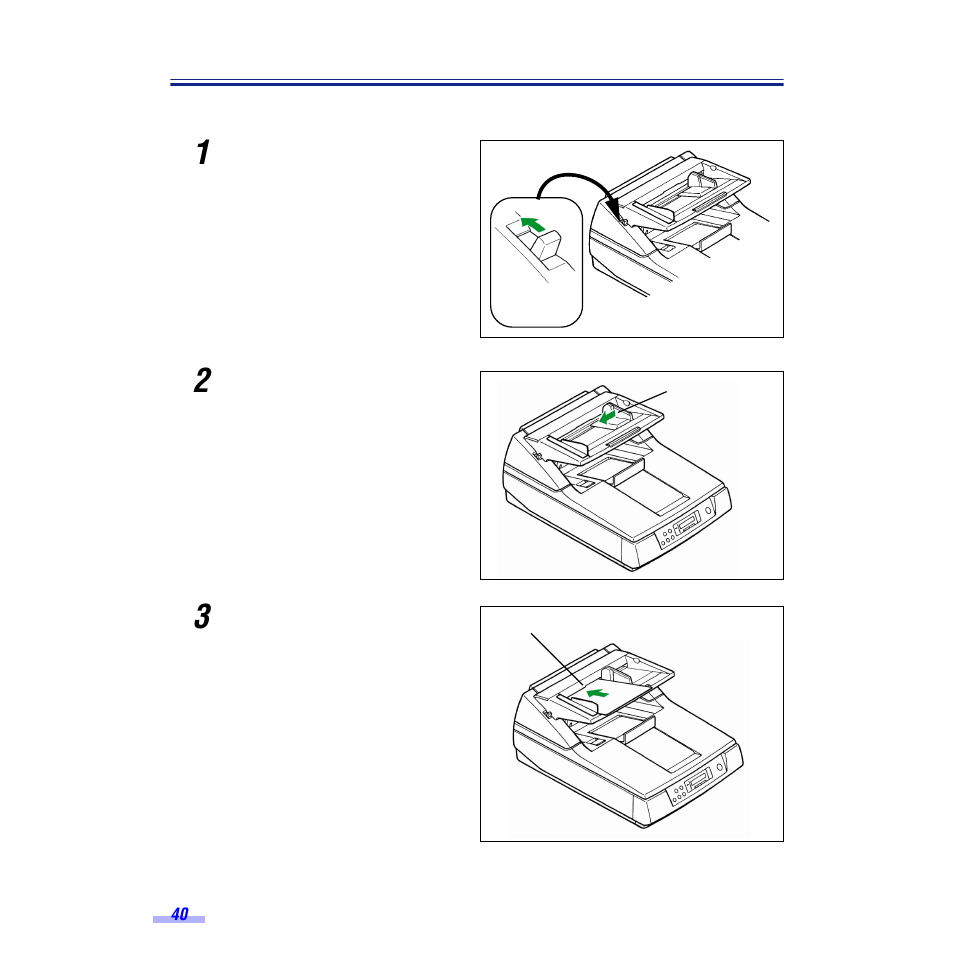 Feeding a document manually, Mode (see | Panasonic KV-S6050W User Manual | Page 40 / 67