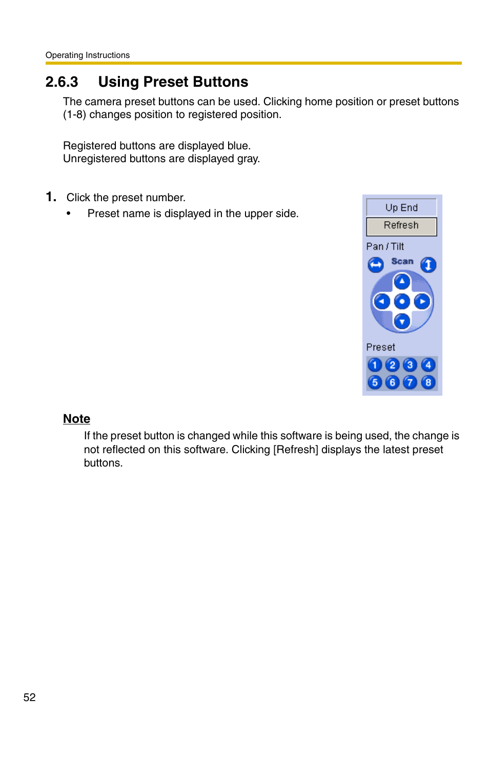 3 using preset buttons | Panasonic BB-HNP11A User Manual | Page 52 / 100