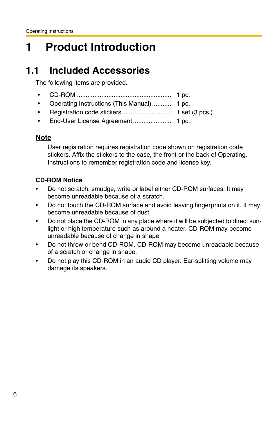 1 product introduction, 1 included accessories, 1product introduction | Panasonic BB-HNP11A User Manual | Page 6 / 100