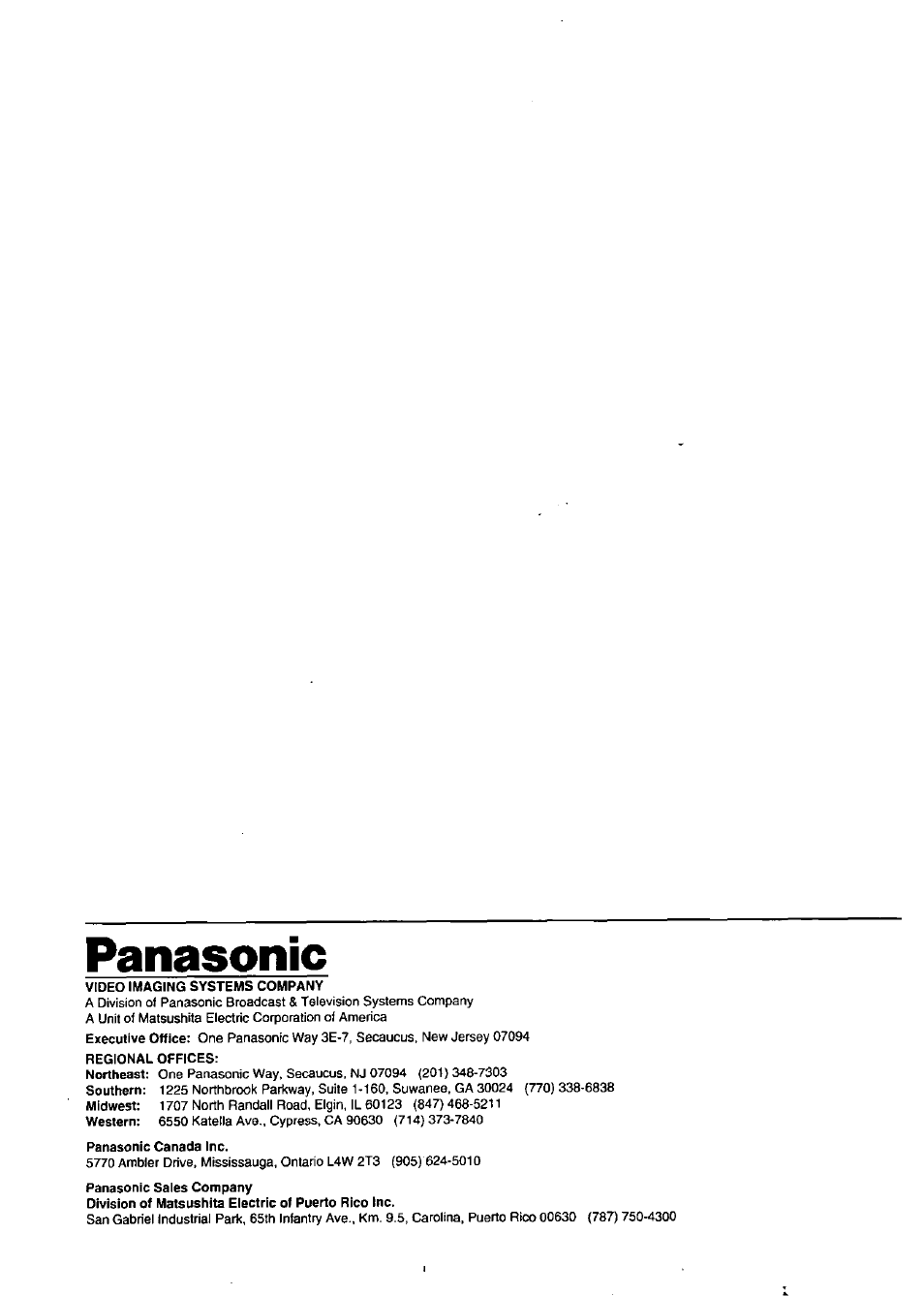 Panasonic | Panasonic AG-DTL1P User Manual | Page 106 / 106