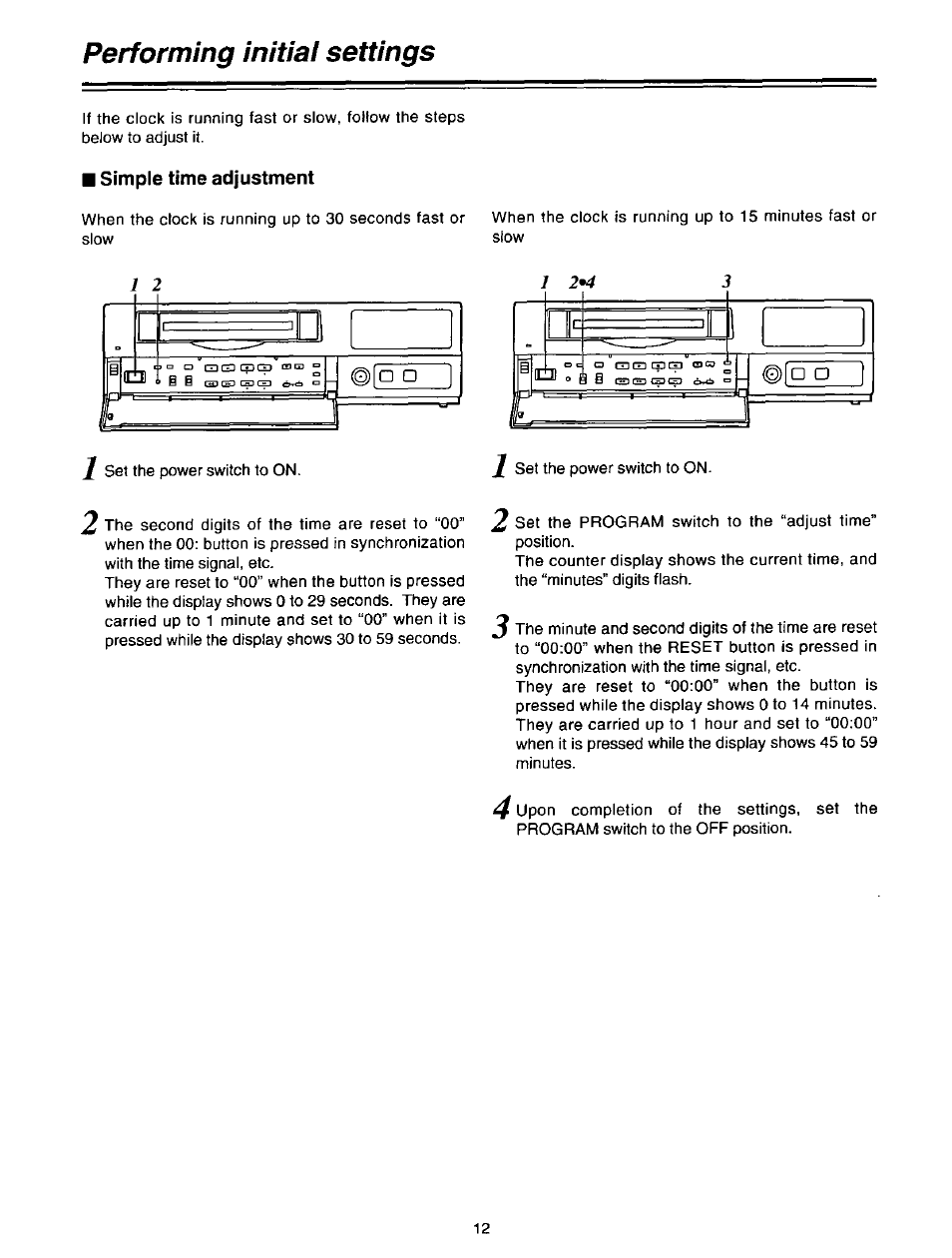 Performing initial settings | Panasonic AG-DTL1P User Manual | Page 12 / 106