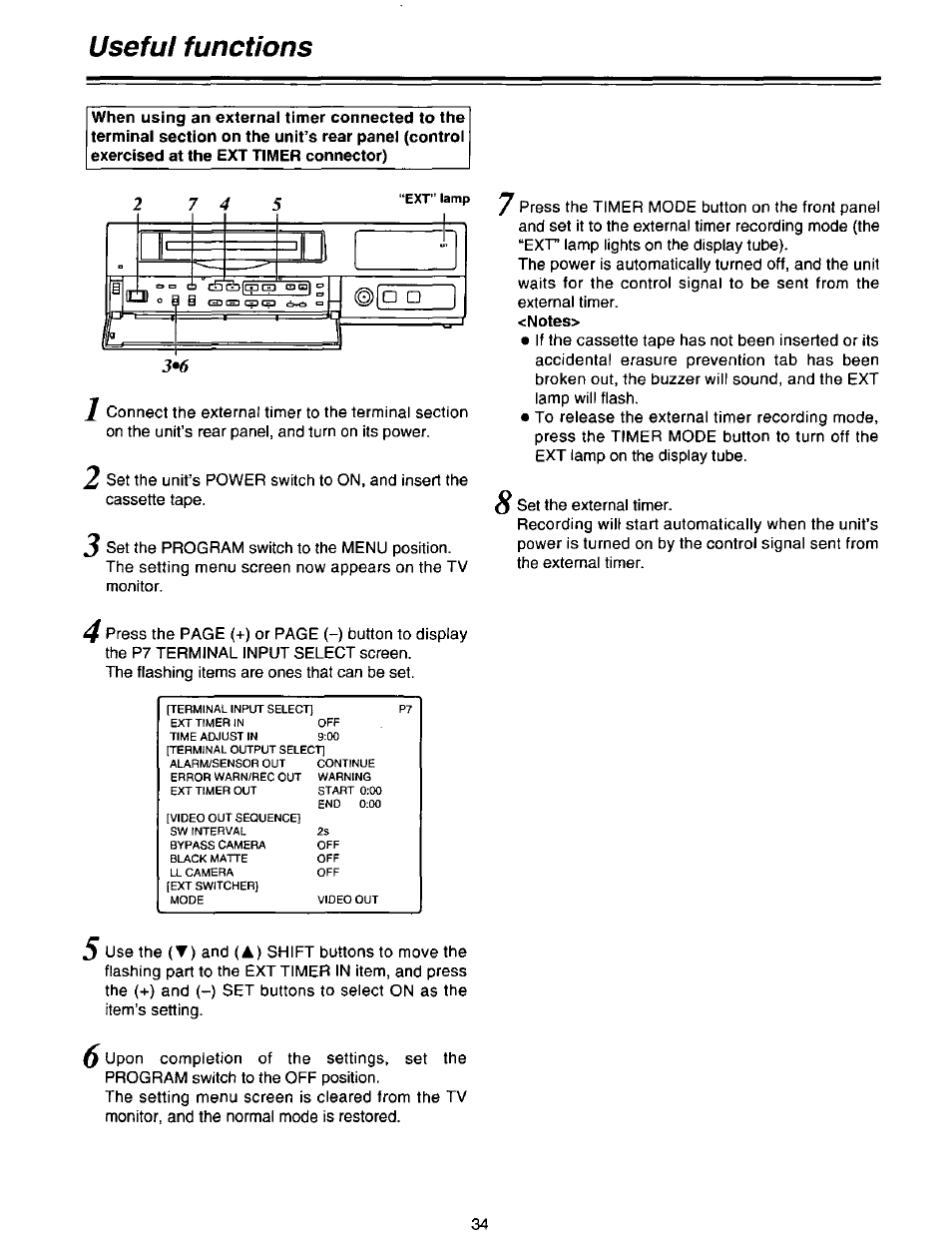 Useful functions | Panasonic AG-DTL1P User Manual | Page 34 / 106