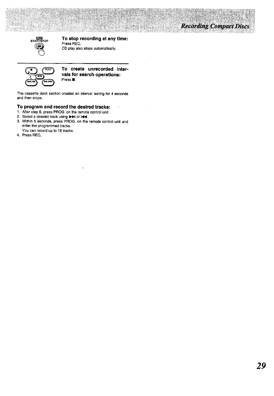 To stop recording at any time | Panasonic SC-CH150 User Manual | Page 29 / 48