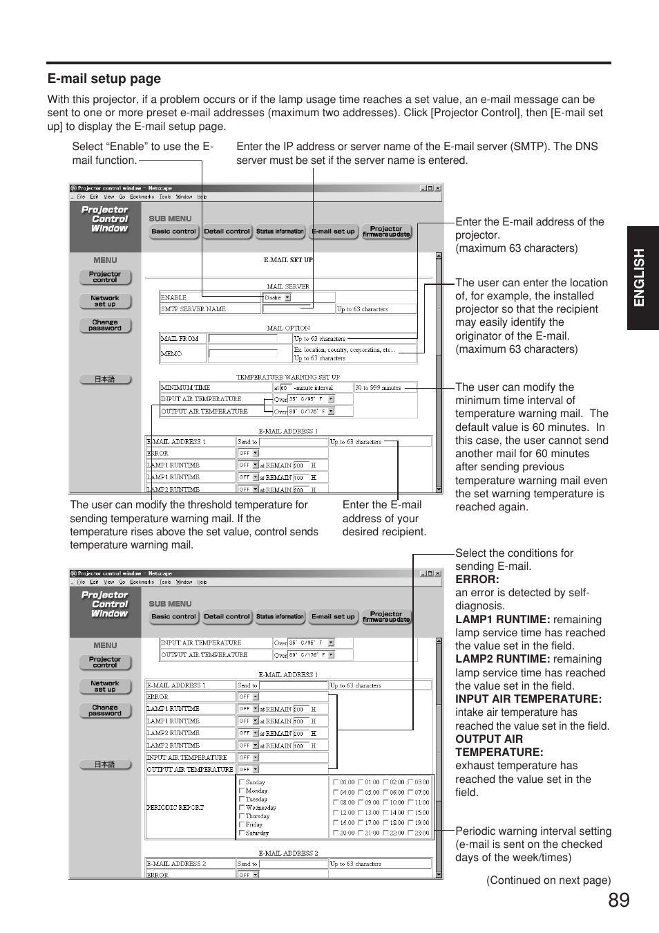 Panasonic PT-D7700E User Manual | Page 89 / 106