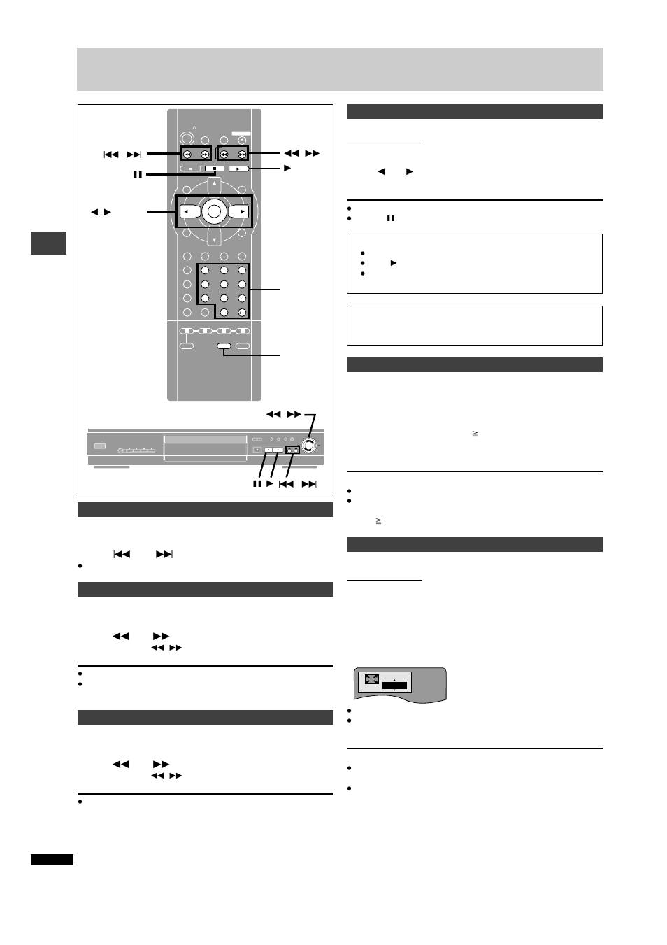 Basic play, 10 ba sic ope ra tions, Press [ : ] or [ 9 | Press [ 6 ] or [ 5, Press the numbered buttons to select the item, Press [zoom, Frame-by-frame viewing | Panasonic DVD-RV22 User Manual | Page 10 / 25