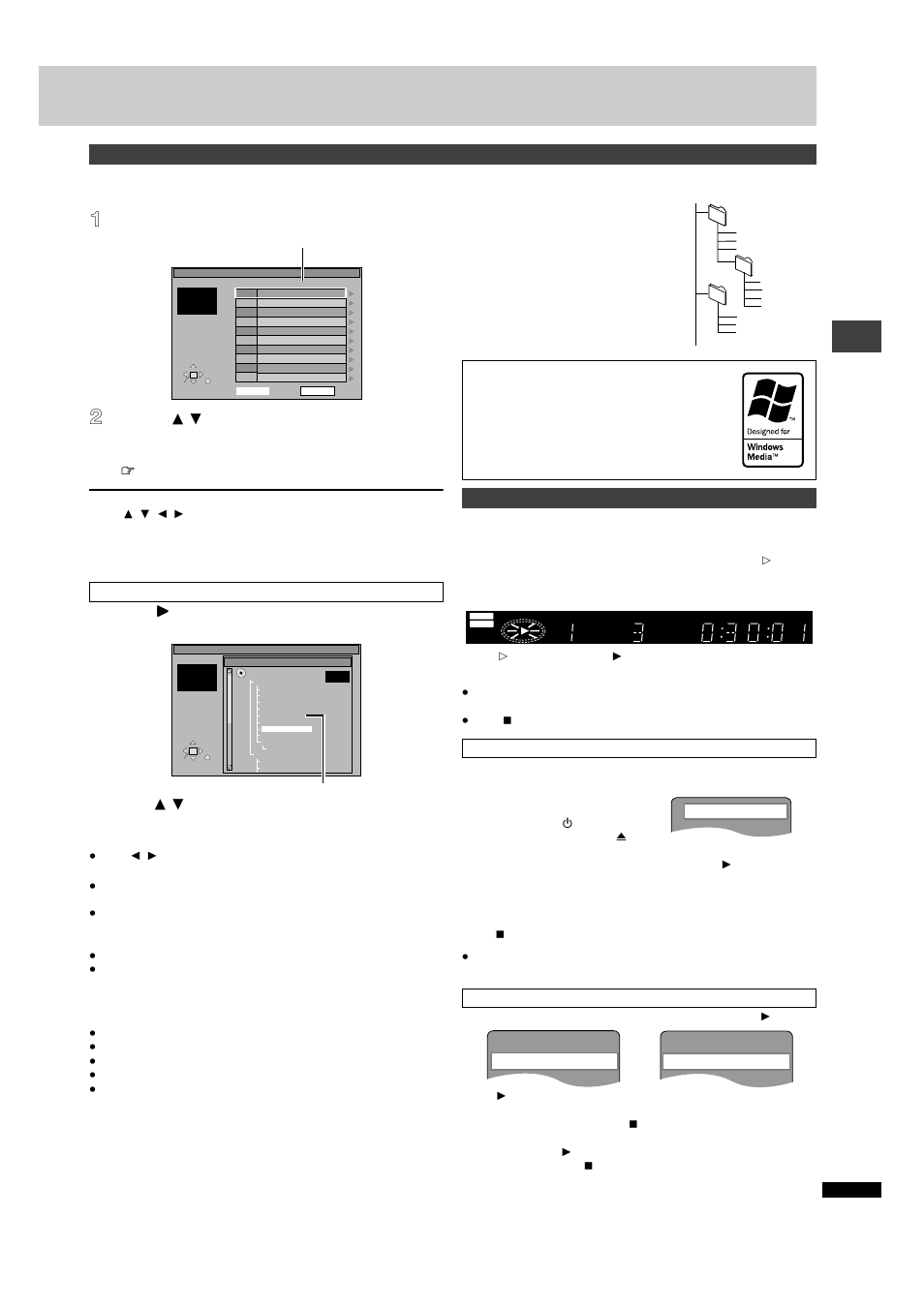 9ba sic ope ra tions, Press [top menu] or [menu, Using menus to play mp3 discs | Resume function | Panasonic DVD-RV22 User Manual | Page 9 / 25