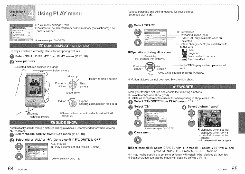 Ing play menu, Play menu | Panasonic DMC-TZ2 User Manual | Page 33 / 54