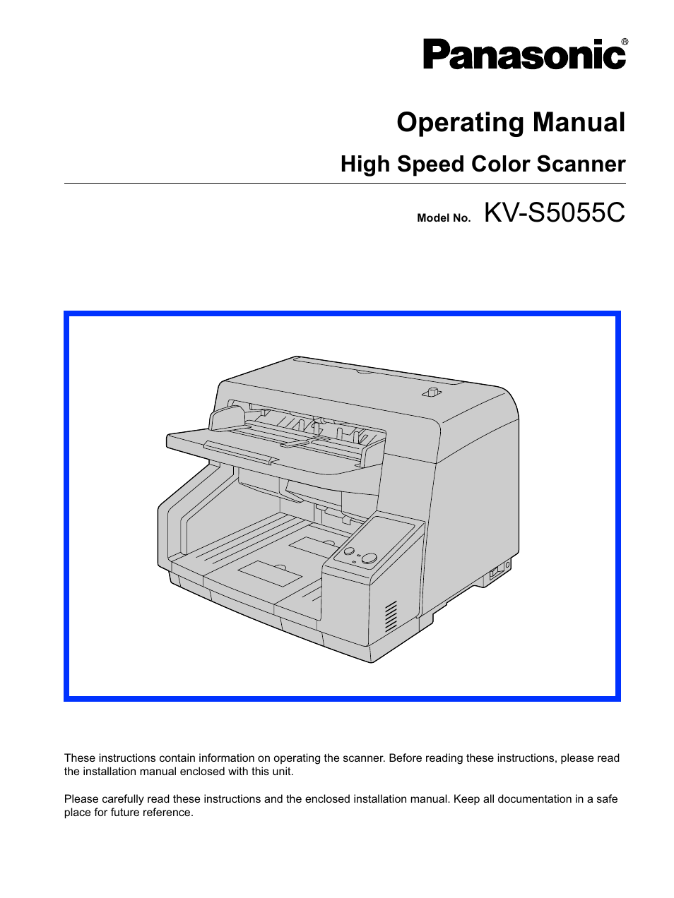 Panasonic KV-S5055C User Manual | 91 pages