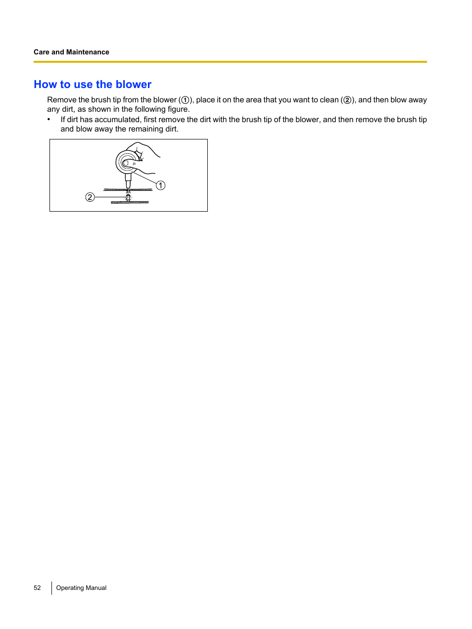 How to use the blower | Panasonic KV-S5055C User Manual | Page 52 / 91