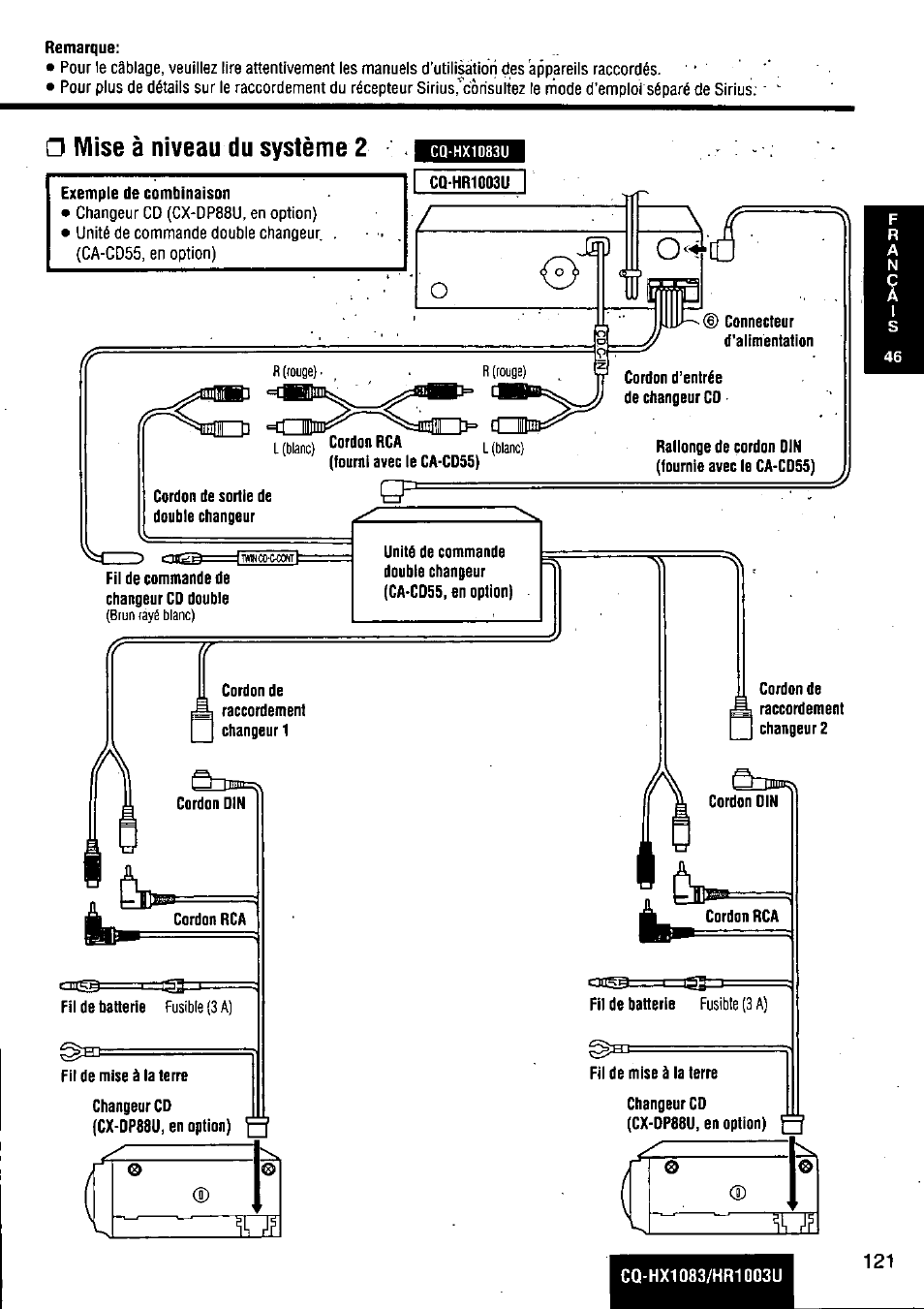 Mise à niveau du système 2 | Panasonic Removable Full Front MP3 WMA /Receiver with CD Changer Control CQ-HR1003U User Manual | Page 121 / 172