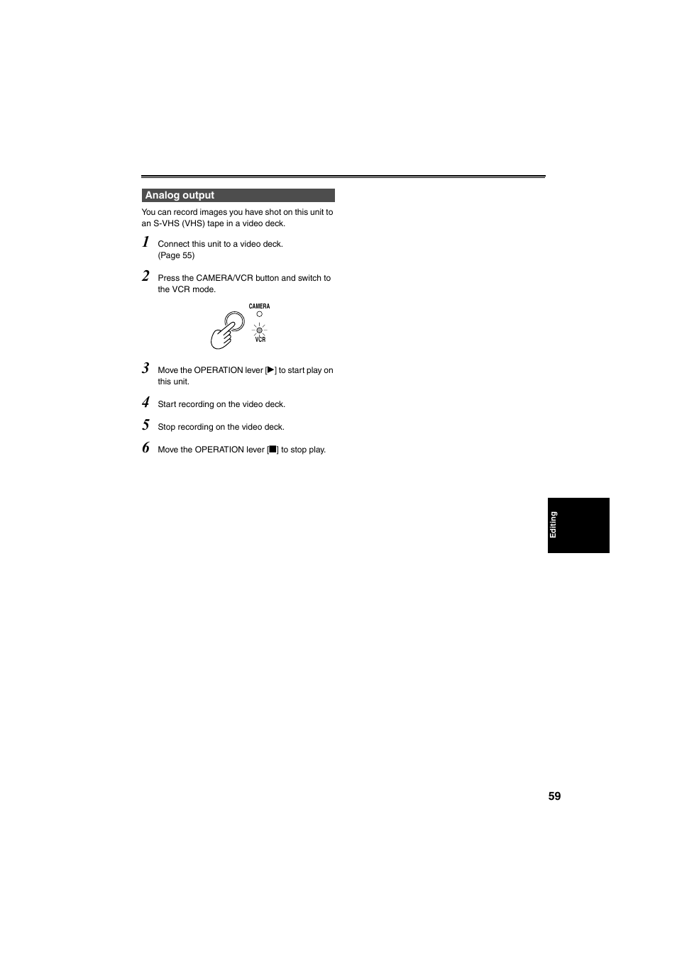 Analog output | Panasonic AG-DVX100B User Manual | Page 59 / 88