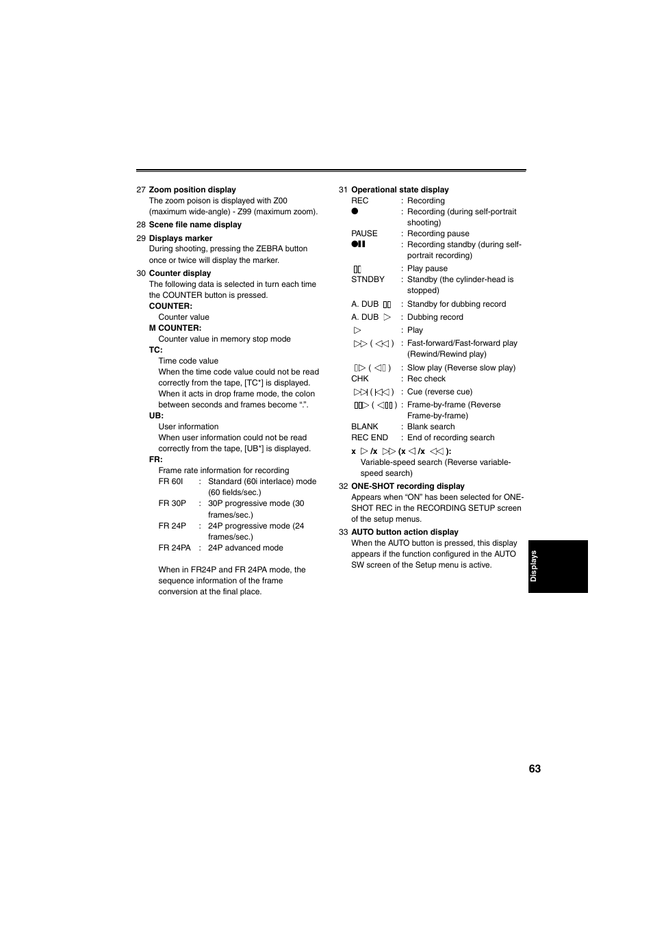 Panasonic AG-DVX100B User Manual | Page 63 / 88