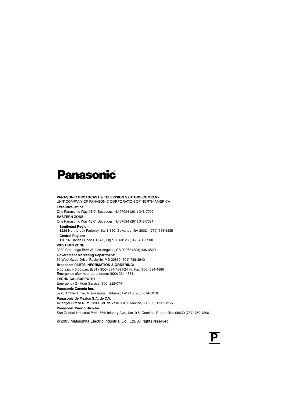 Panasonic AG-DVX100B User Manual | Page 88 / 88