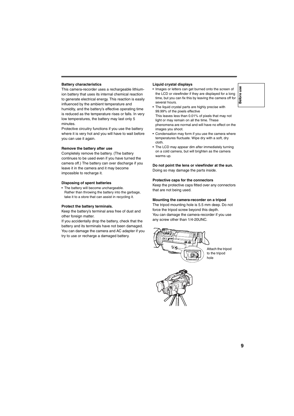 Panasonic AG-DVX100B User Manual | Page 9 / 88