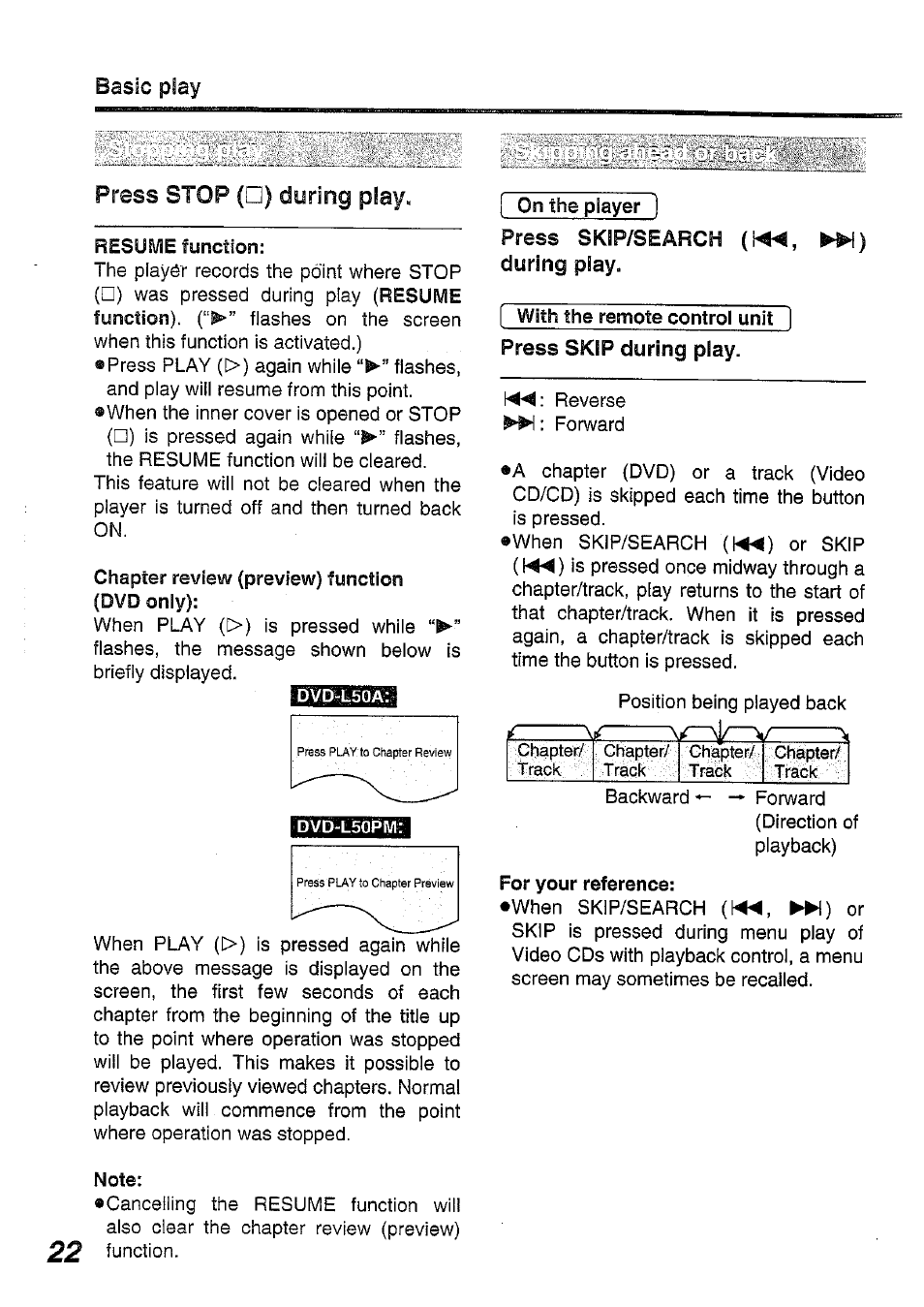 Panasonic DVD-L50PM User Manual | Page 22 / 58