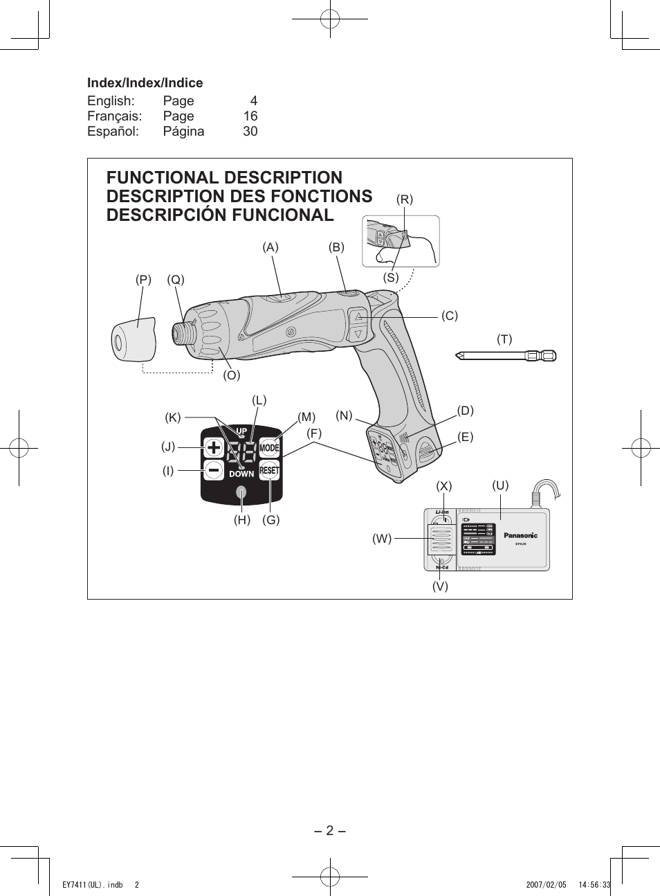 Panasonic EY7411 User Manual | Page 2 / 44