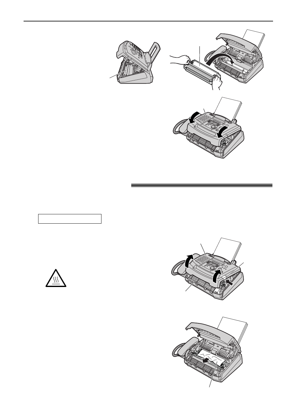 Jams, Recording paper jam, When the recording paper has jammed in the unit | Panasonic KX-FL501NZ User Manual | Page 72 / 84
