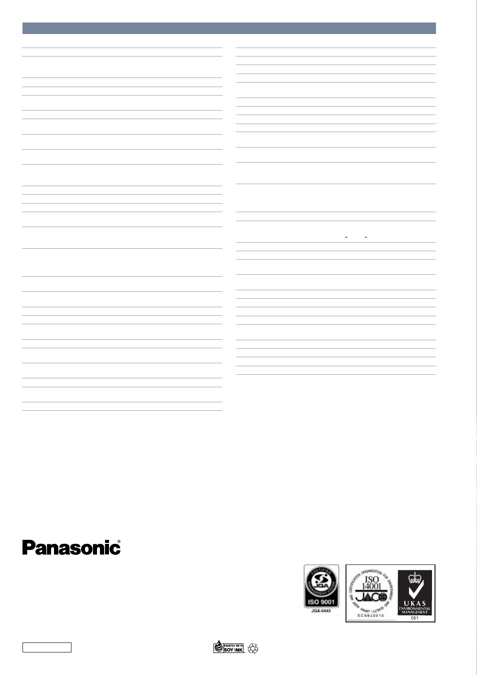 Panasonic AG-DVX102B User Manual | Page 12 / 12