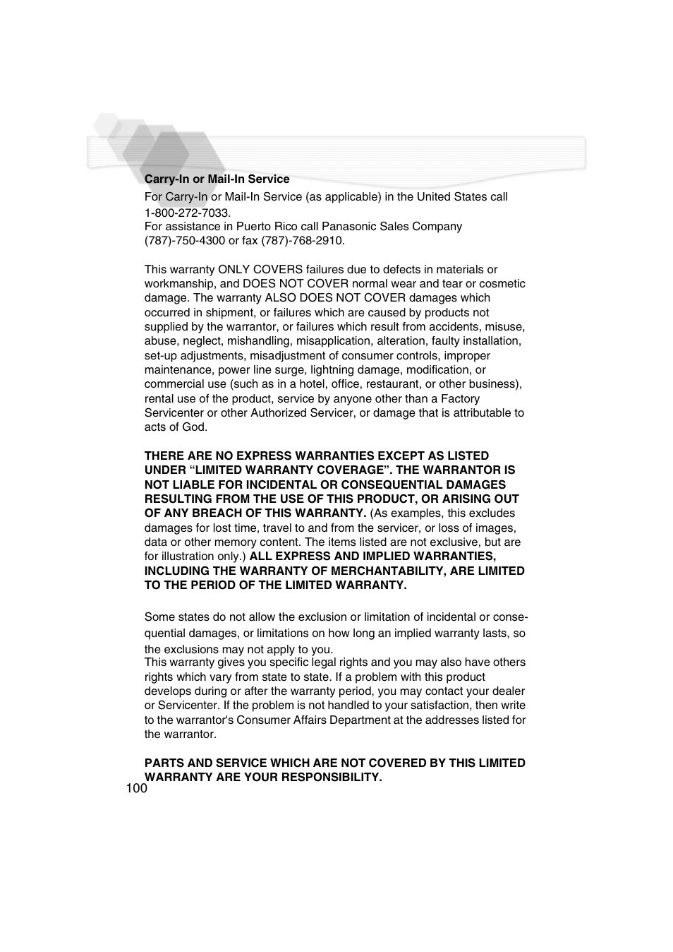 Panasonic DMC-LC5PP User Manual | Page 100 / 108
