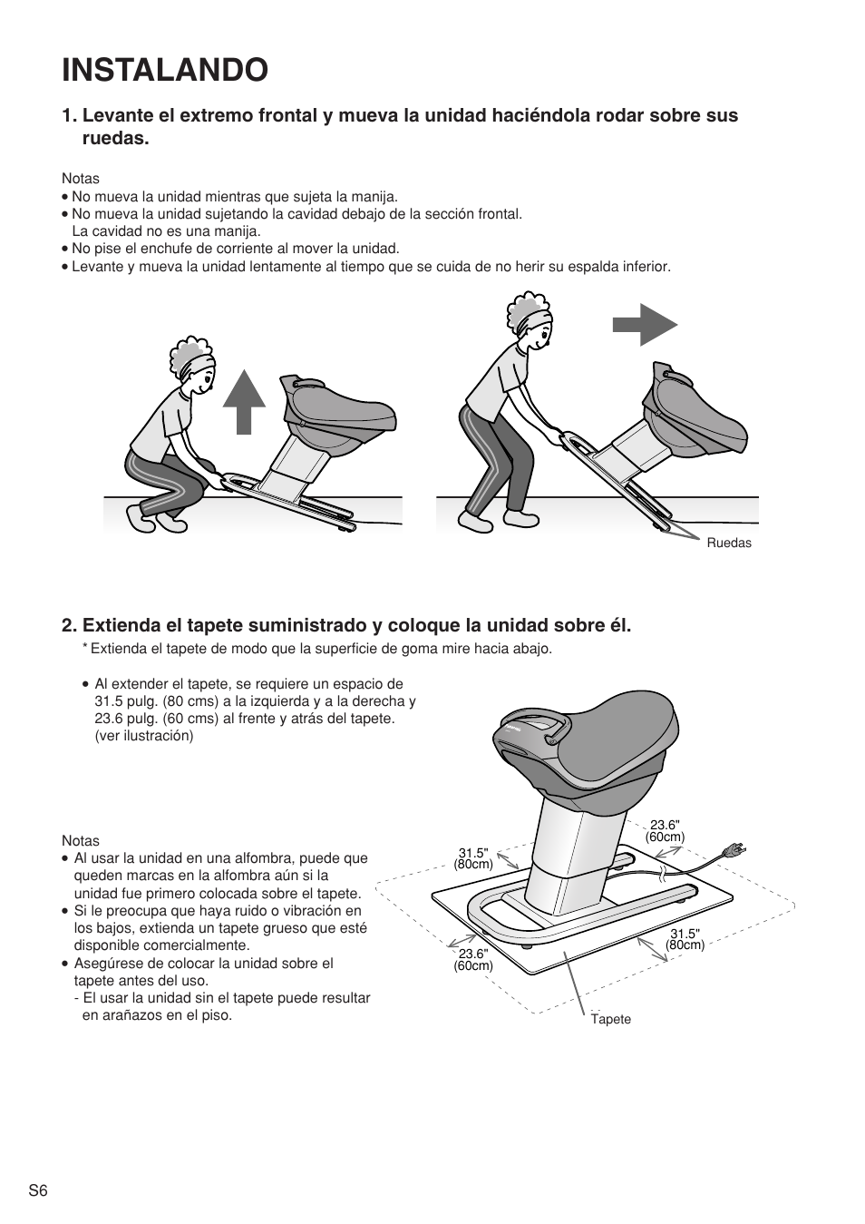 Instalando | Panasonic EU6441 User Manual | Page 25 / 37