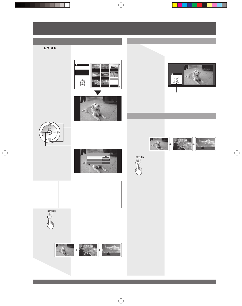 Photo viewer (continued), Slide show mode, Exit slide show mode navigation display | Panasonic LSQT1060 C User Manual | Page 50 / 80