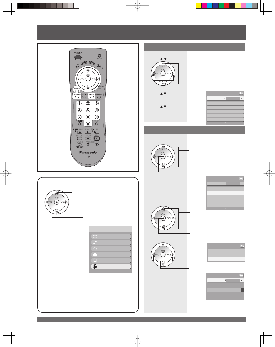 Setup features, 21 setup features, Signal meter | Ch scan | Panasonic LSQT1060 C User Manual | Page 52 / 80