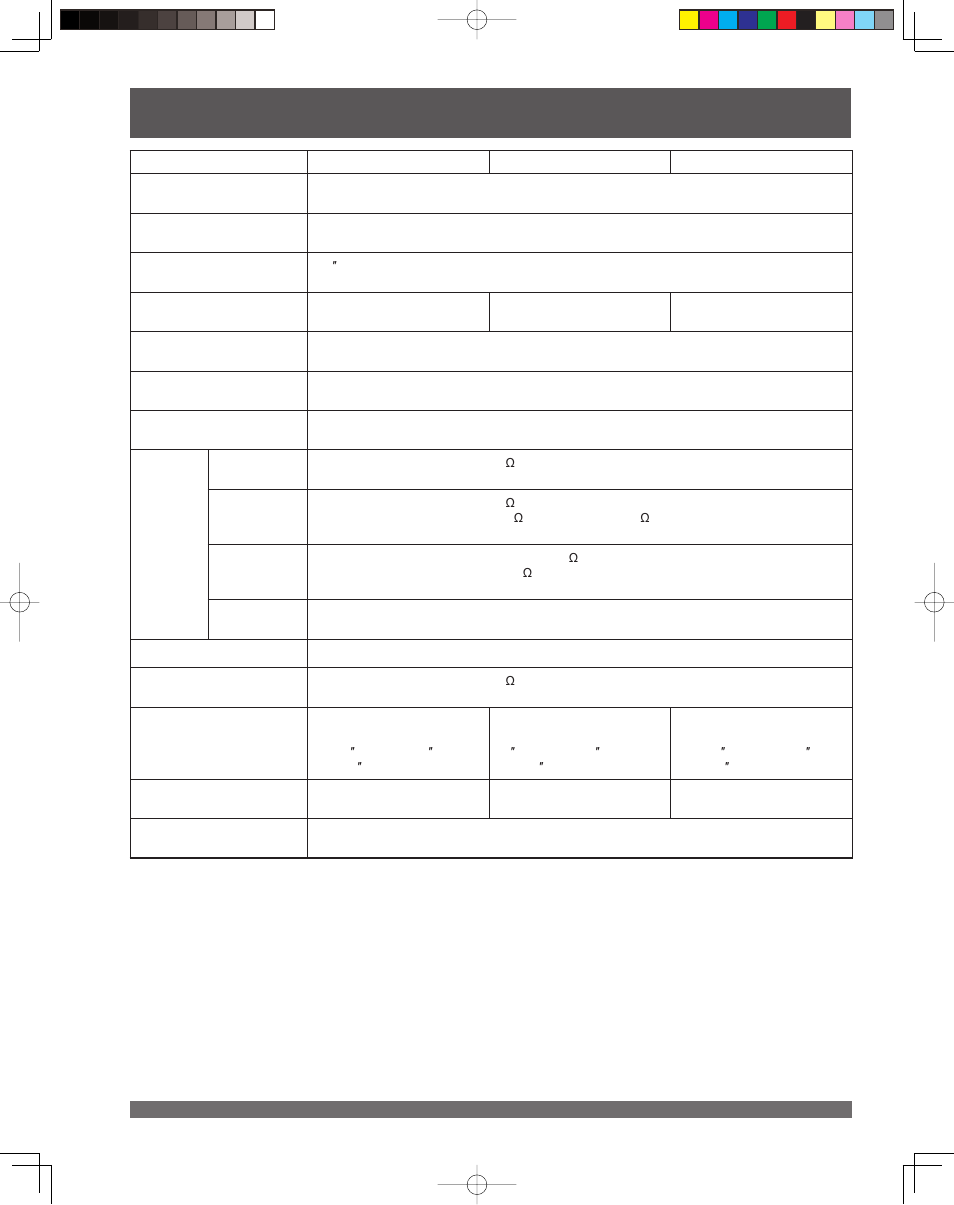 Specifications | Panasonic LSQT1060 C User Manual | Page 68 / 80