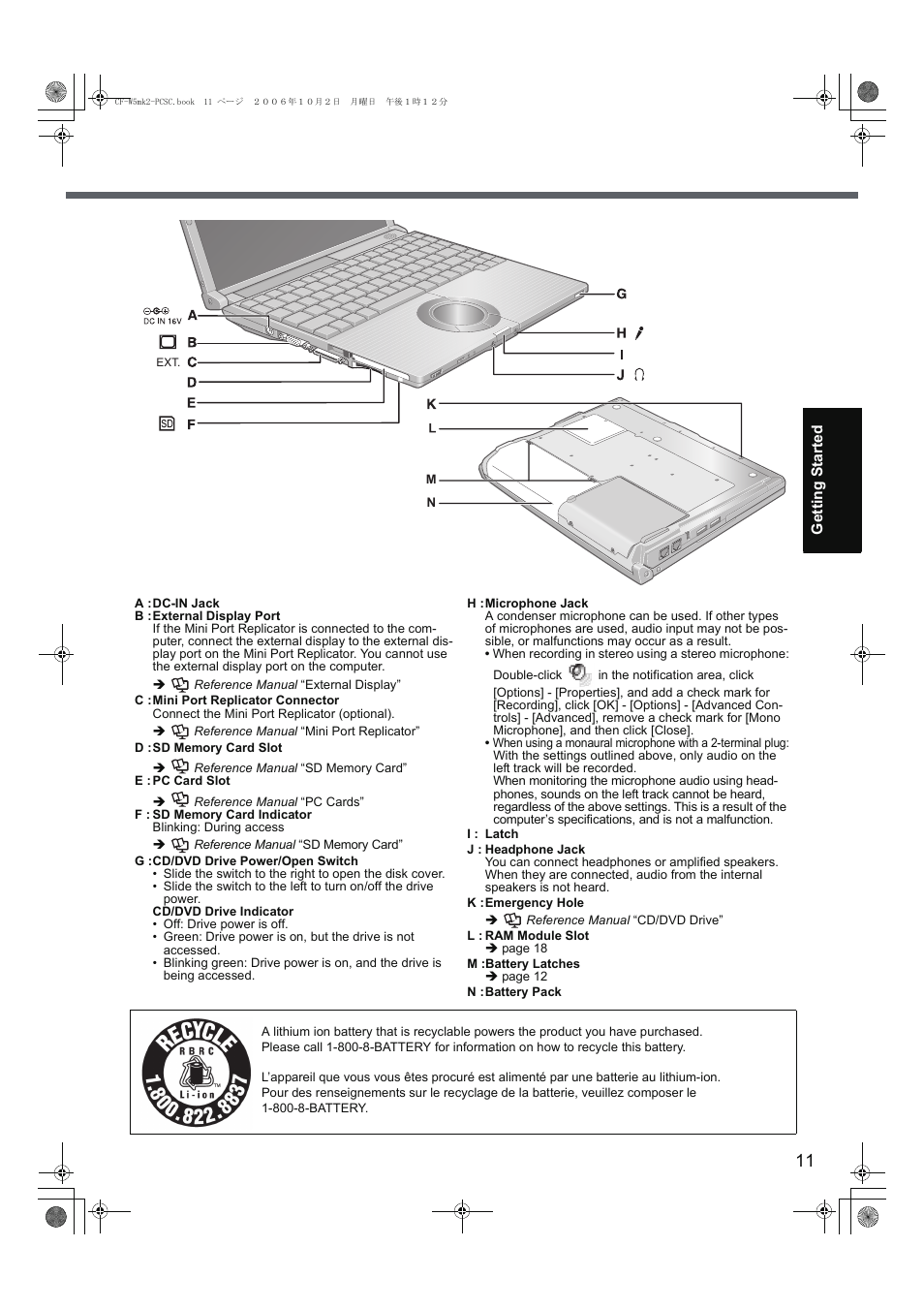 Panasonic CF-W5 User Manual | Page 11 / 36