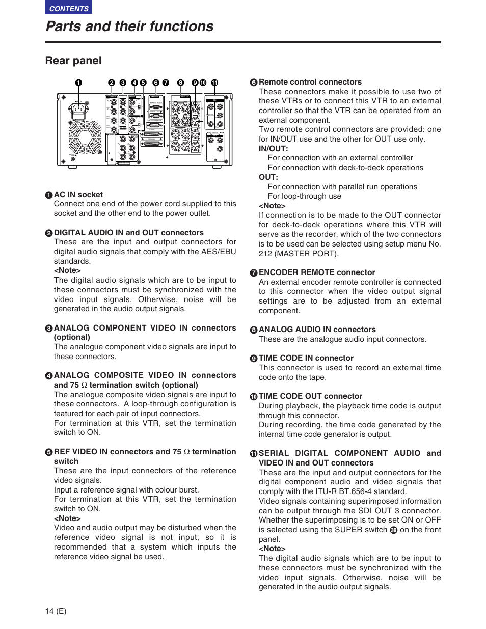 Panasonic AJ-SD930BE User Manual | Page 14 / 81