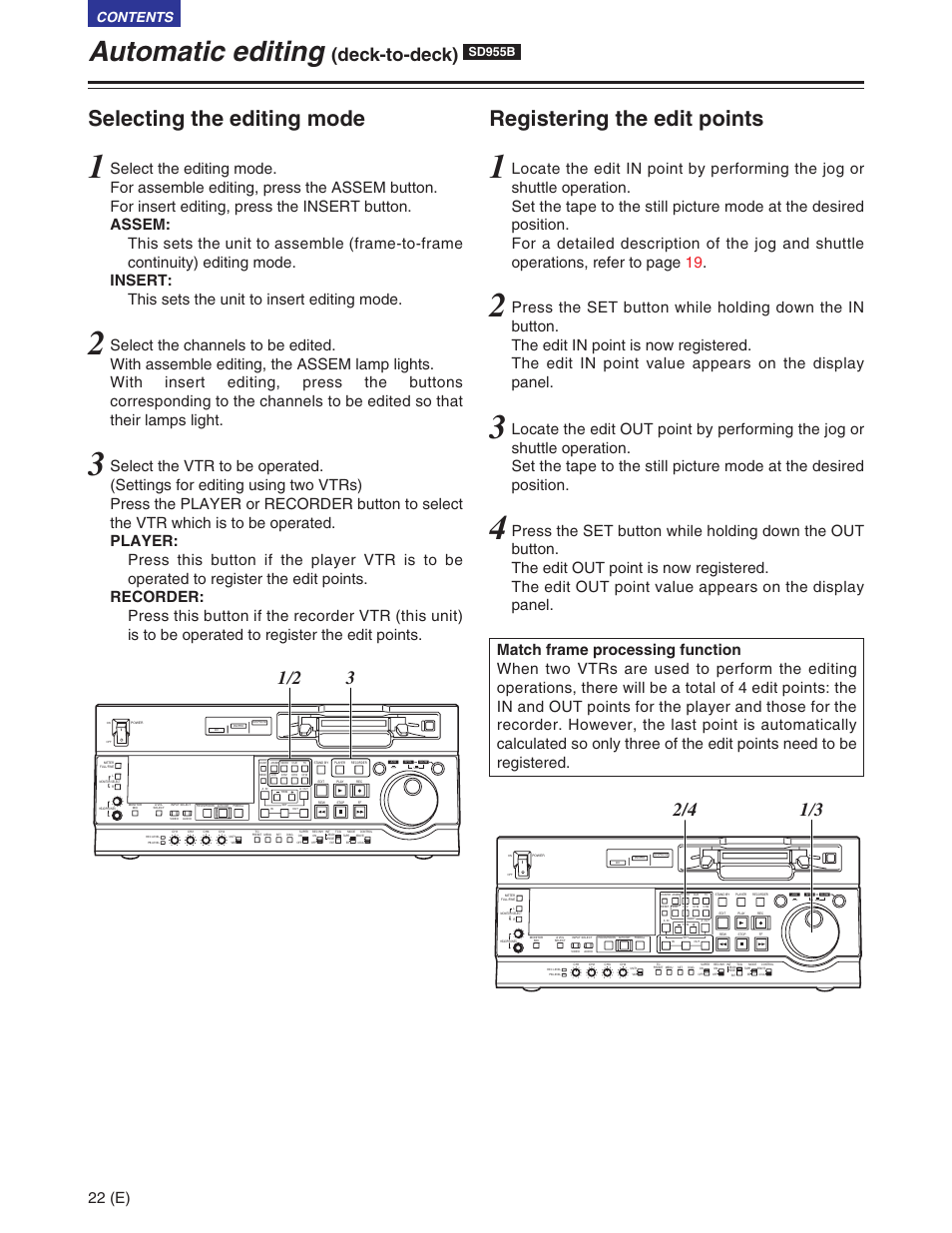 Panasonic AJ-SD930BE User Manual | Page 22 / 81