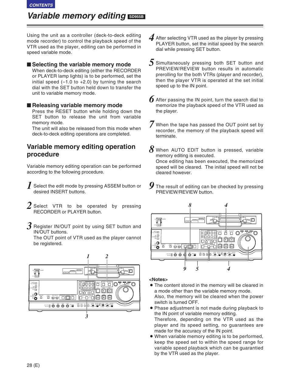 Panasonic AJ-SD930BE User Manual | Page 28 / 81