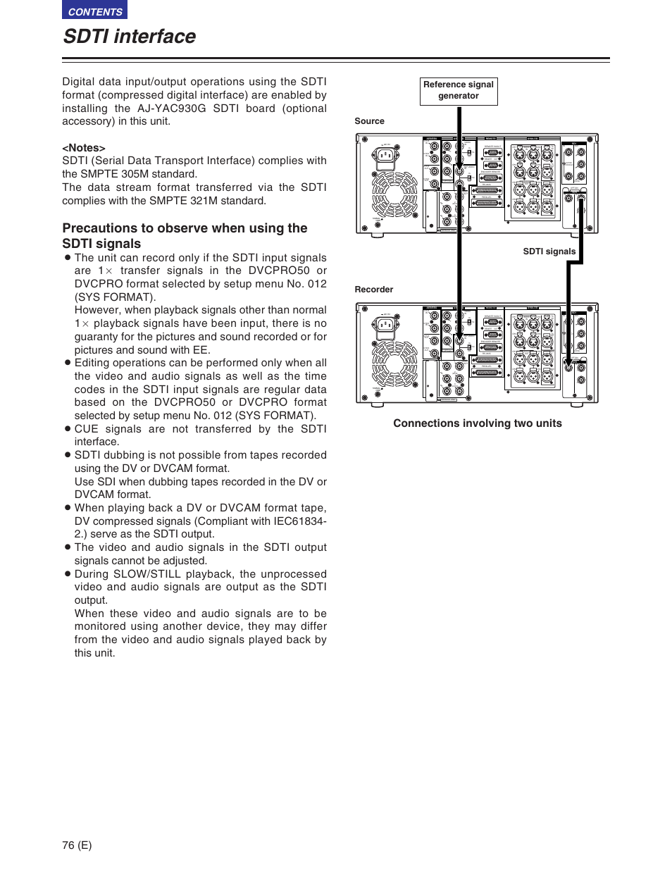 Panasonic AJ-SD930BE User Manual | Page 76 / 81