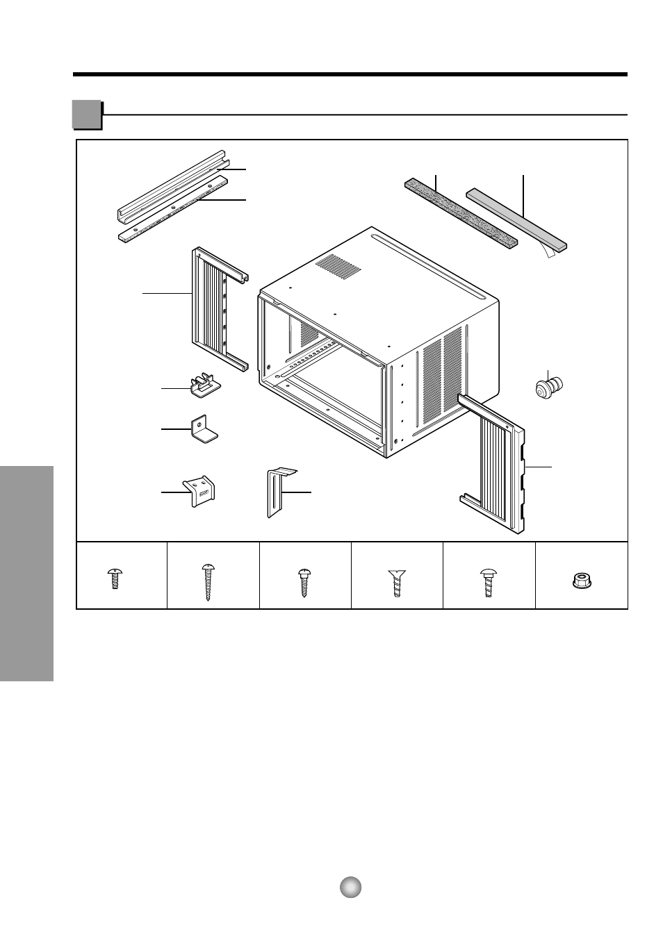 Installation kit contents, Installation kits contents, Features and installation | Panasonic CW-XC243HU User Manual | Page 10 / 32