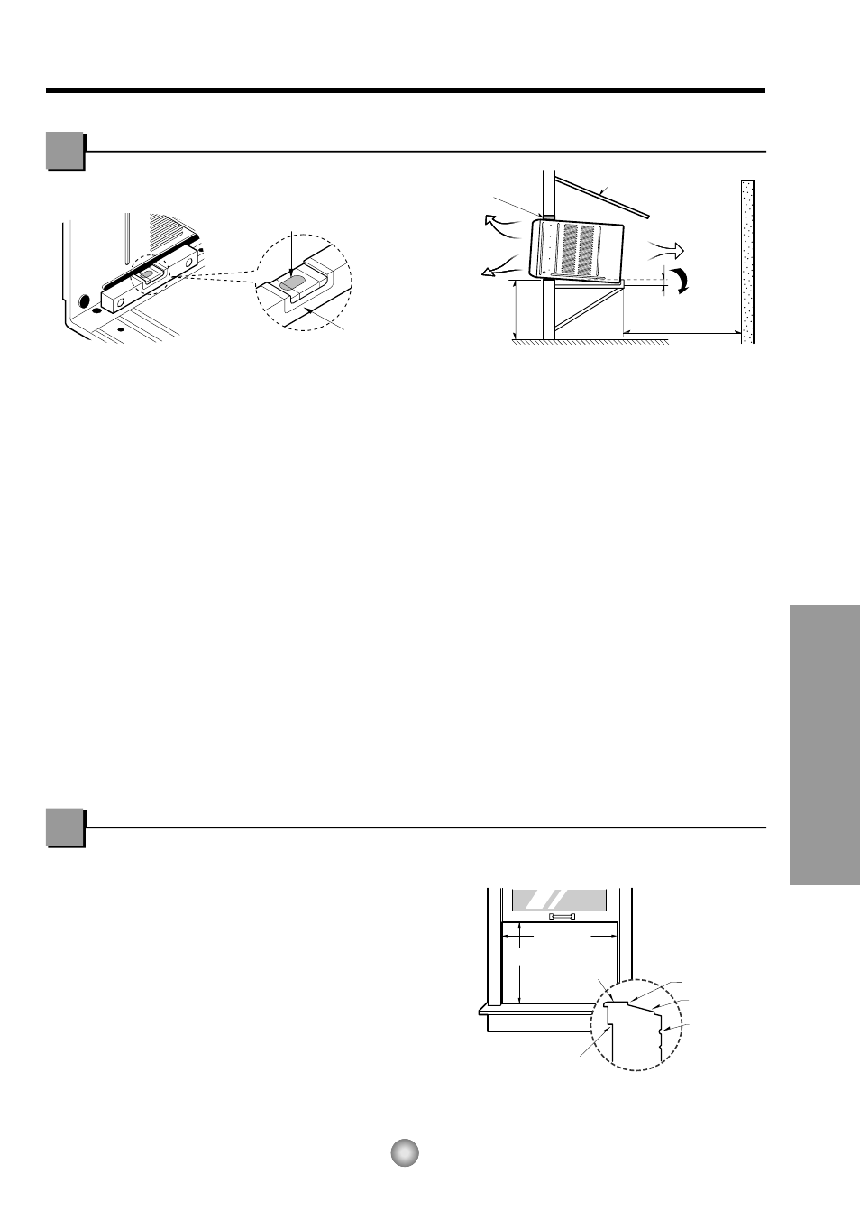 Instrucciones de instalacion, Elija el major lugar, Requisitos de ventana | Instrucciones de instalación, Características e instalacion | Panasonic CW-XC243HU User Manual | Page 23 / 32