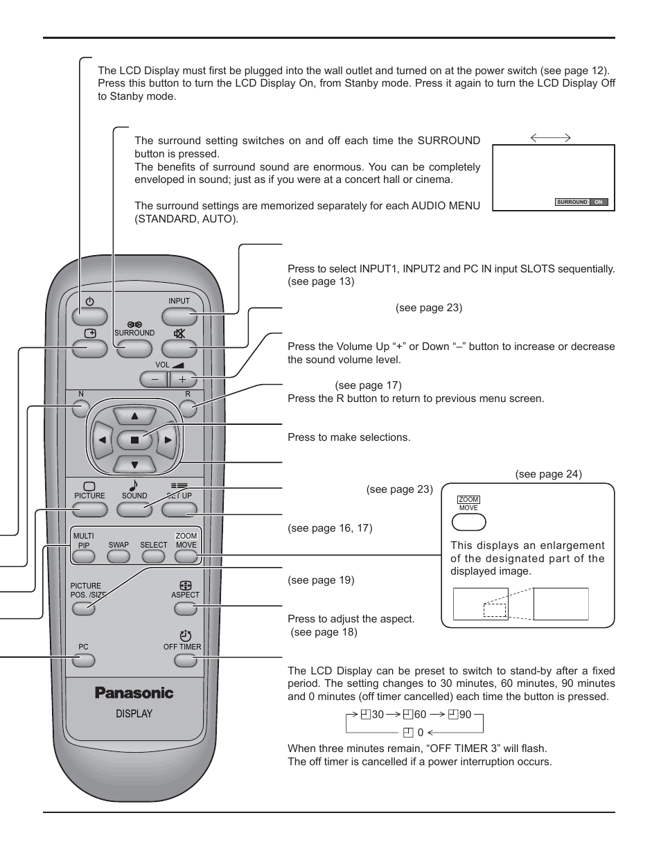 Basic controls | Panasonic TH-32LHD7 User Manual | Page 15 / 36