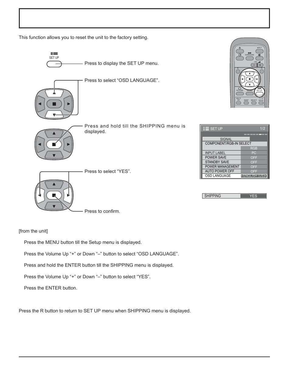 Shipping condition | Panasonic TH-32LHD7 User Manual | Page 31 / 36