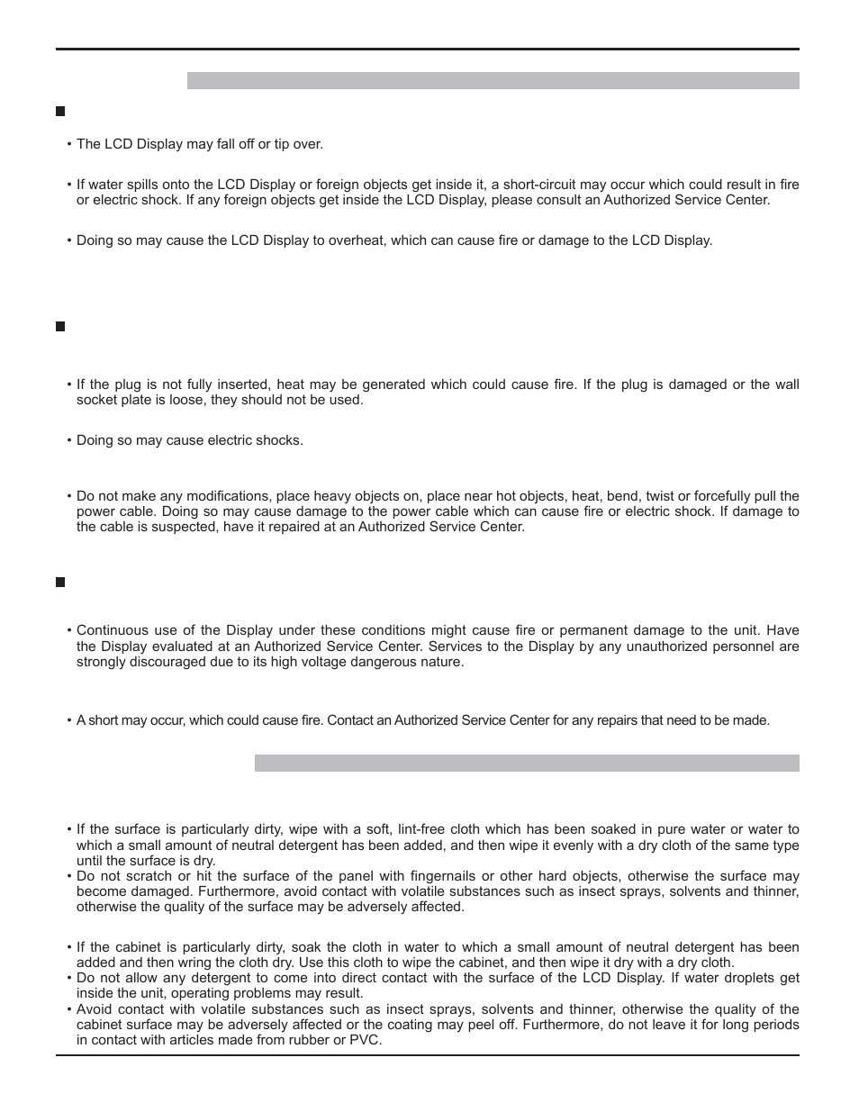 Maintenance, Warning, 7safety precautions | Panasonic TH-32LHD7 User Manual | Page 7 / 36