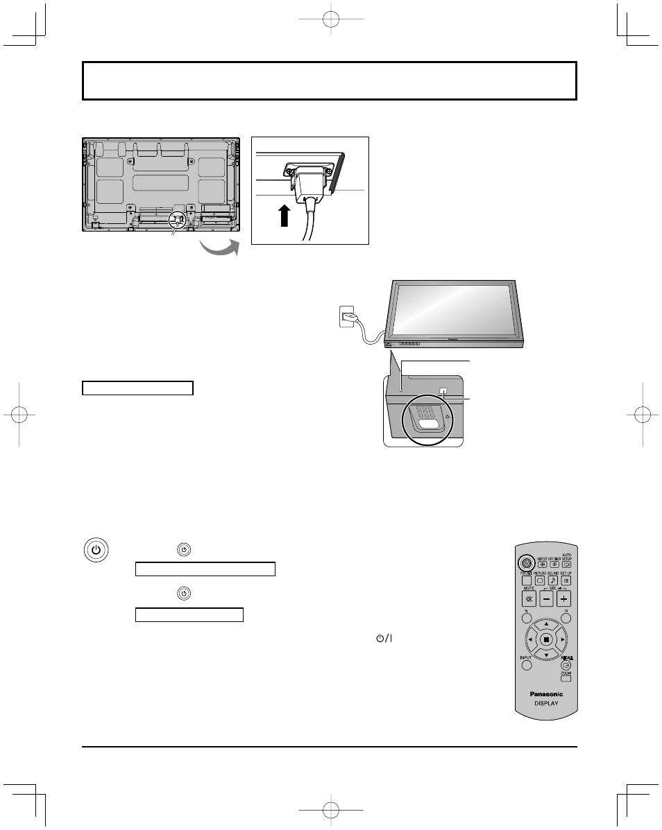 Power on / off | Panasonic HDMI TH-50PH20U User Manual | Page 13 / 24