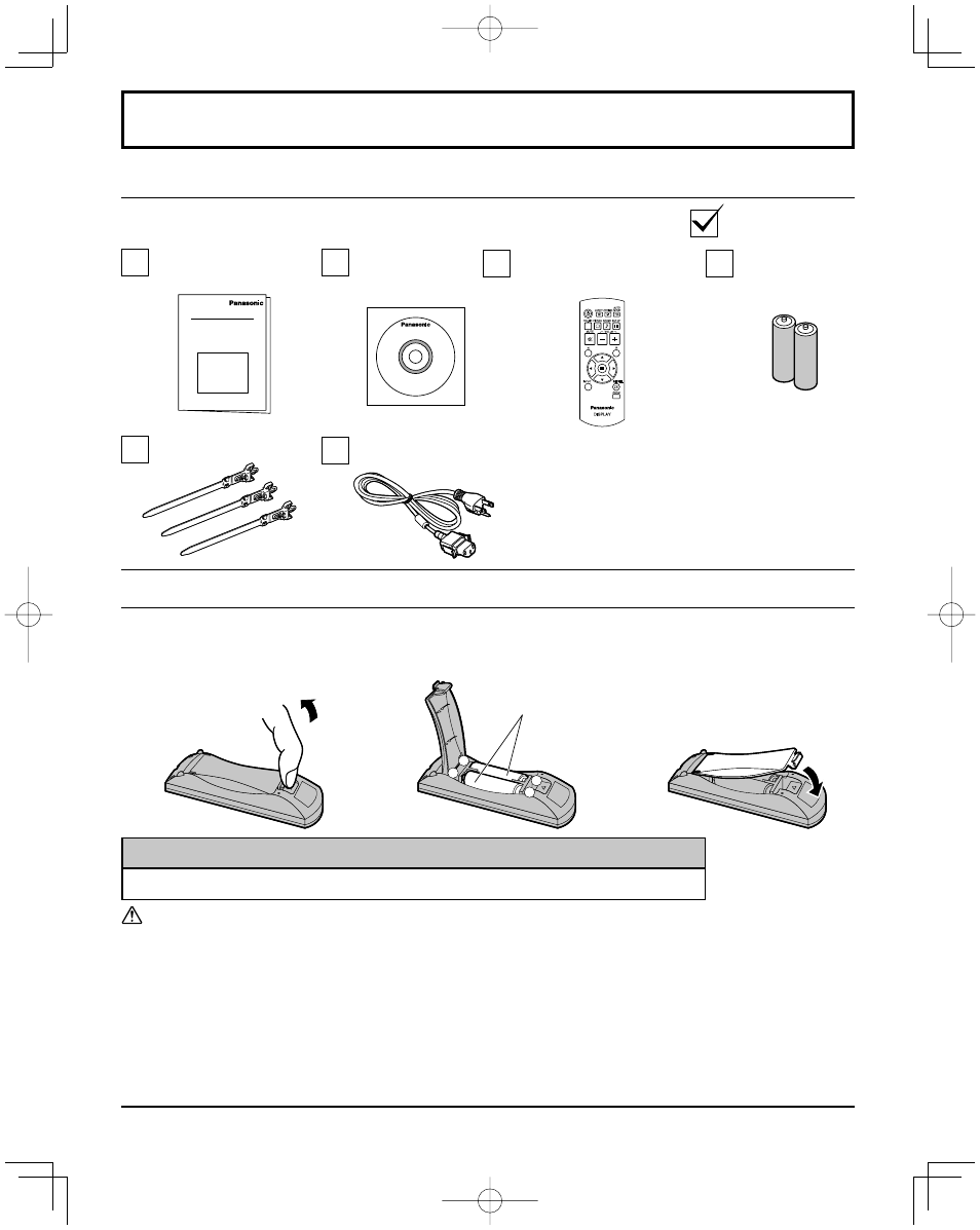 Accessories, Accessories supplied, Remote control batteries | Panasonic HDMI TH-50PH20U User Manual | Page 7 / 24