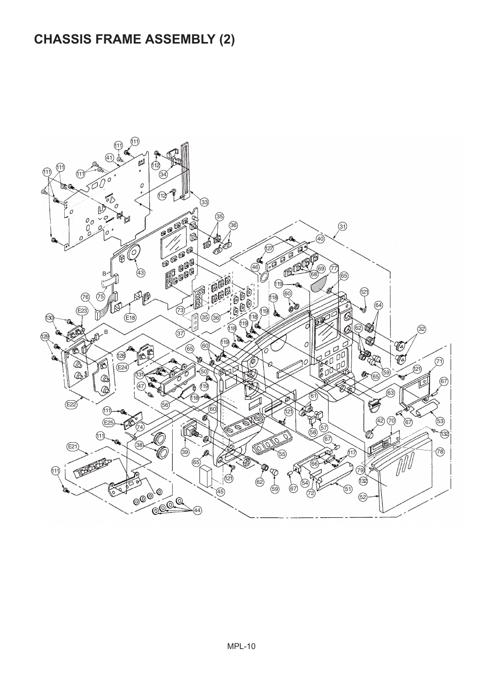 Chassis frame assembly (2), Mpl-10 | Panasonic AJ-HDC27MC User Manual | Page 11 / 18