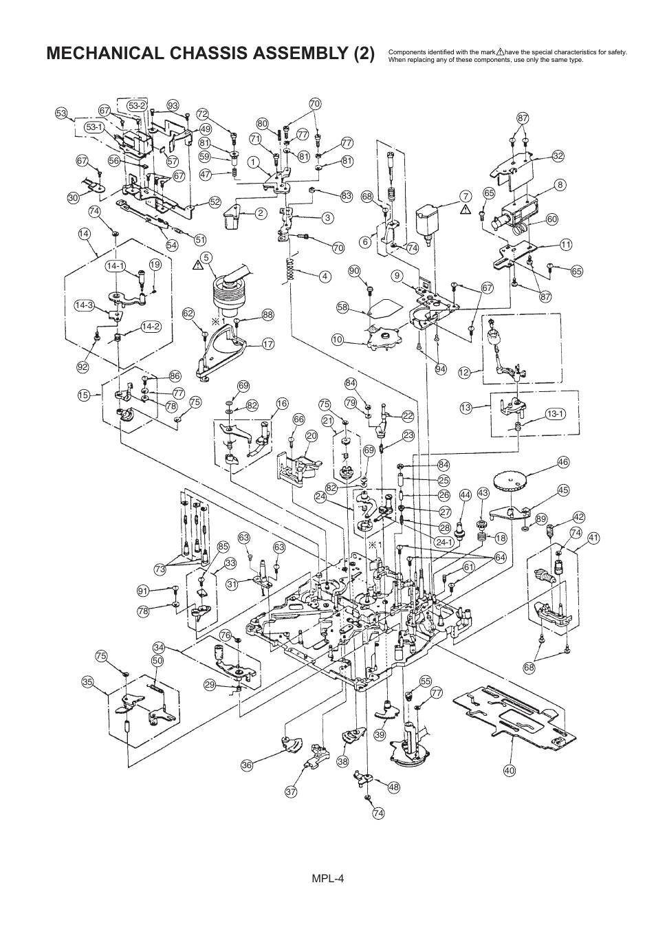 Mechanical chassis assembly (2), Mpl-4 | Panasonic AJ-HDC27MC User Manual | Page 5 / 18