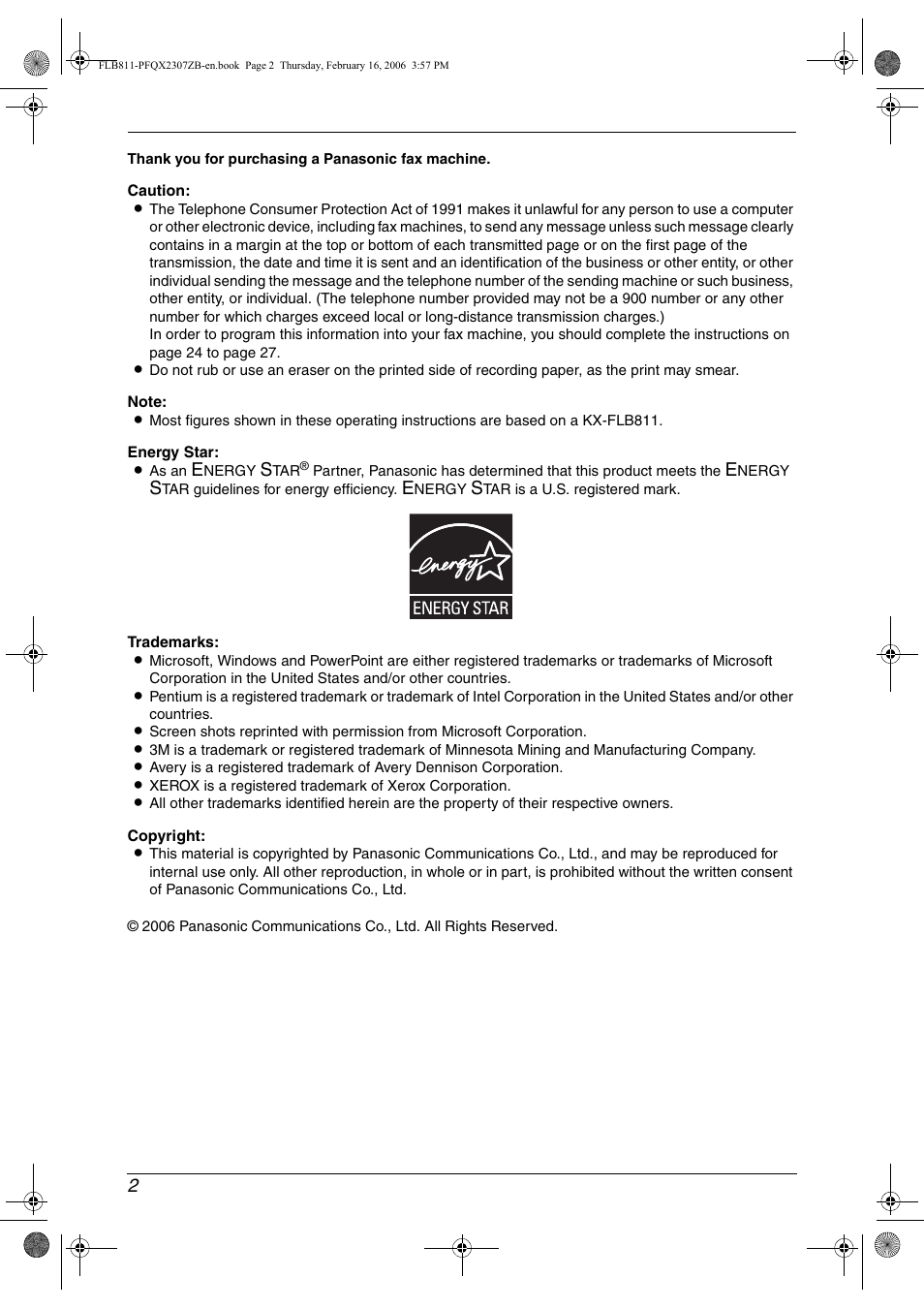 Panasonic KX-FLB811 User Manual | Page 4 / 106