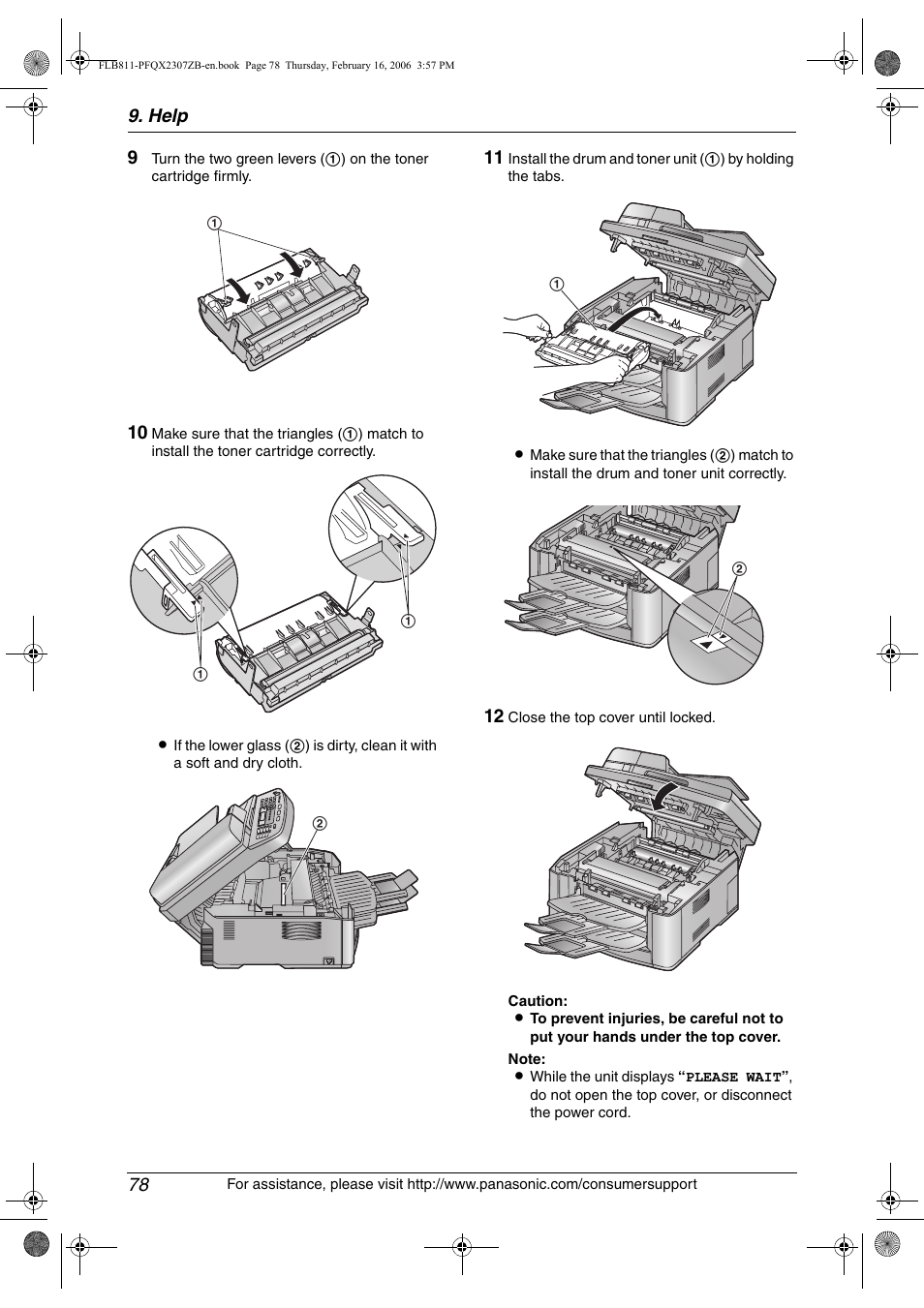 Help 78 | Panasonic KX-FLB811 User Manual | Page 80 / 106