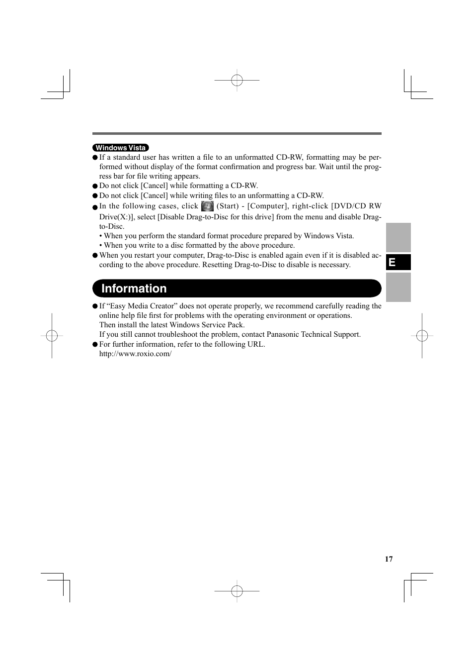 Information | Panasonic CF-VDR302U User Manual | Page 17 / 88