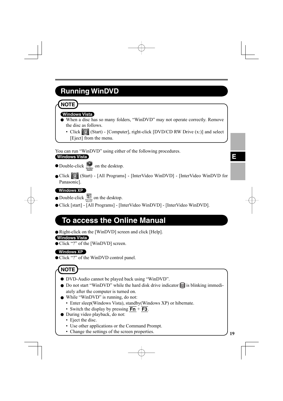 Running windvd | Panasonic CF-VDR302U User Manual | Page 19 / 88