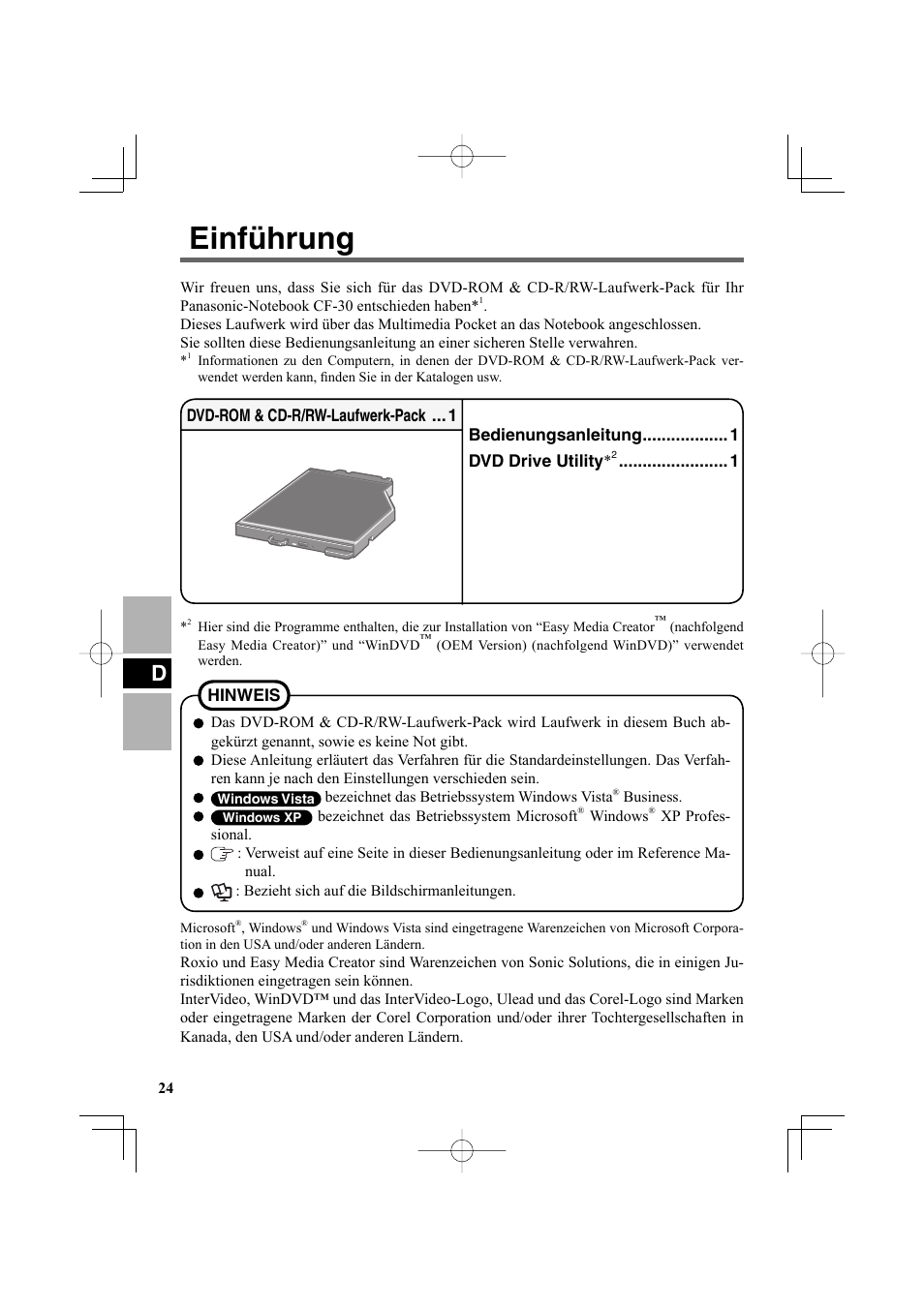 Einführung | Panasonic CF-VDR302U User Manual | Page 24 / 88