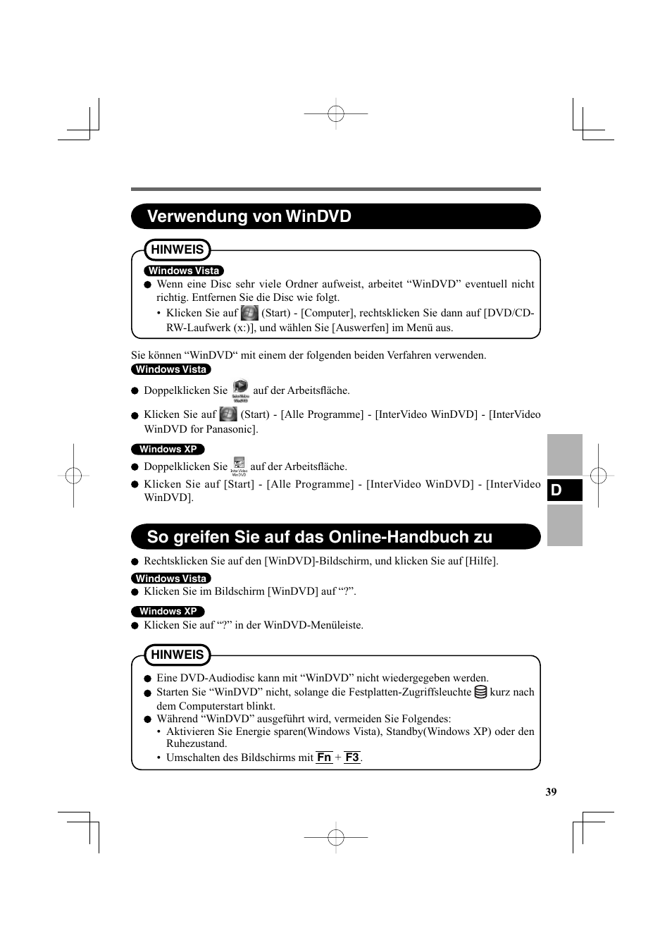 Panasonic CF-VDR302U User Manual | Page 39 / 88